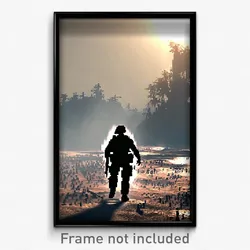 Pixel Art Poster - Rare Battlefield (8 Bit Psychedelic Trippy Video Game Print)