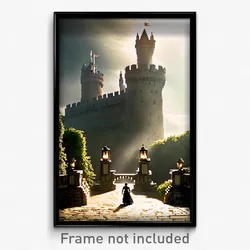 Pixel Art Poster - Tremendous Castle (8 Bit Psychedelic Trippy Video Game Print)