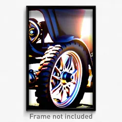 Pixel Art Poster - Bumpy Wheels (8 Bit Psychedelic Trippy Video Game Print)