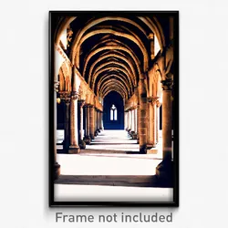 Pixel Art Poster - Unwelcoming Cloister (8 Bit Psychedelic Video Game Print)