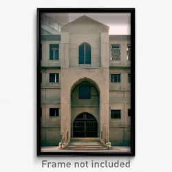 Pixel Art Poster - Concrete Rectory (8 Bit Psychedelic Trippy Video Game Print)