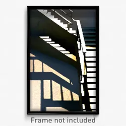 Pixel Art Poster - Shadowy Stair (8 Bit Psychedelic Trippy Video Game Print)