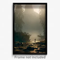 Pixel Art Poster - Murky Wilderness (8 Bit Psychedelic Trippy Video Game Print)