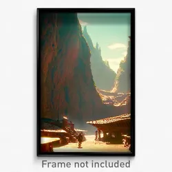 Pixel Art Poster - Complicated Gulch (8 Bit Psychedelic Trippy Video Game Print)