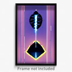 Pixel Art Poster - Insane Bolt Hole (8 Bit Psychedelic Trippy Video Game Print)