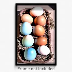 Pixel Art Poster - Valuable Eggs (8 Bit Psychedelic Trippy Video Game Print)