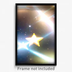 Pixel Art Poster - Adorable Star (8 Bit Psychedelic Trippy Video Game Print)