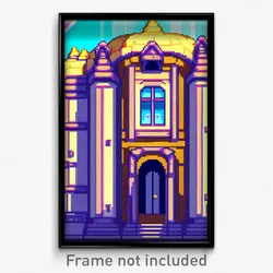 Pixel Art Poster - Immaculate Cartoon Architecture (8 Bit Video Game Print)