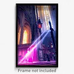 Pixel Art Poster - Impressive Abbey (8 Bit Psychedelic Trippy Video Game Print)