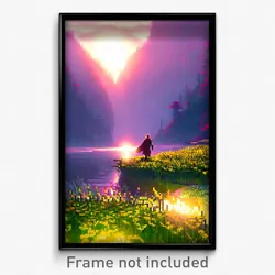 Pixel Art Poster - Novel Fen (8 Bit Psychedelic Trippy Weird Video Game Print)