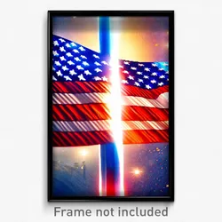 Pixel Art Poster - Stupendous Fourth Of July (8 Bit Video Game Print)
