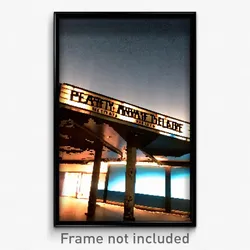 Pixel Art Poster - Damaged Movie Theatre (8 Bit Psychedelic Video Game Print)