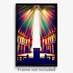 Pixel Art Poster - Jaw Dropping Tabernacle (8 Bit Psychedelic Video Game Print)