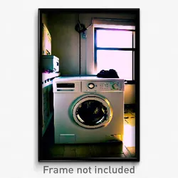 Pixel Art Poster - Wiry Washing Machine (8 Bit Psychedelic Video Game Print)