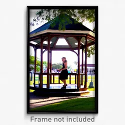 Pixel Art Poster - Candid Gazebo (8 Bit Psychedelic Trippy Video Game Print)