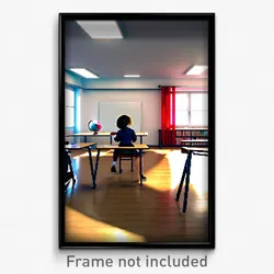 Pixel Art Poster - Esteemed Classroom (8 Bit Psychedelic Video Game Print)