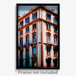 Pixel Art Poster - Unique Italian Architecture (8 Bit Video Game Print)