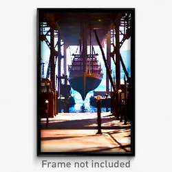 Pixel Art Poster - Treasured Port (8 Bit Psychedelic Trippy Video Game Print)