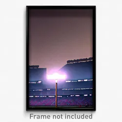 Pixel Art Poster - Shadowy Stadium (8 Bit Psychedelic Trippy Video Game Print)
