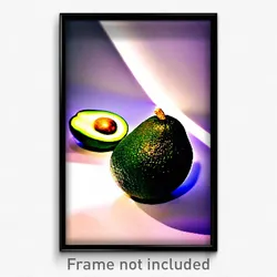 Pixel Art Poster - Warped Avocado (8 Bit Psychedelic Trippy Video Game Print)