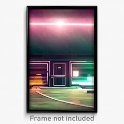 Pixel Art Poster - Acidic Kennel (8 Bit Psychedelic Trippy Video Game Print)