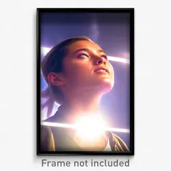 Pixel Art Poster - Energetic Head (8 Bit Psychedelic Trippy Video Game Print)