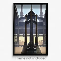 Pixel Art Poster - Monumental Foundry (8 Bit Psychedelic Video Game Print)