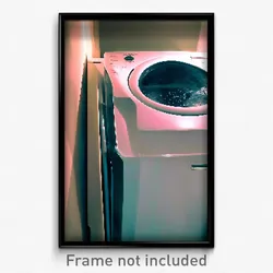 Pixel Art Poster - Smoggy Washing Machine (8 Bit Psychedelic Video Game Print)