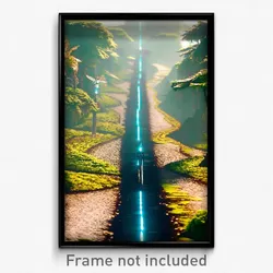 Pixel Art Poster - Complicated Path (8 Bit Psychedelic Trippy Video Game Print)