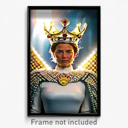 Pixel Art Poster - Admirable Crown (8 Bit Psychedelic Trippy Video Game Print)