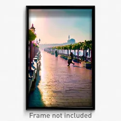 Pixel Art Poster - Worldly Promenade (8 Bit Psychedelic Trippy Video Game Print)