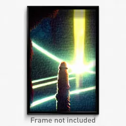 Pixel Art Poster - Nocturnal Shaft (8 Bit Psychedelic Trippy Video Game Print)