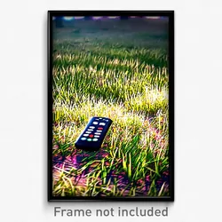 Pixel Art Poster - Remote Grass (8 Bit Psychedelic Trippy Video Game Print)