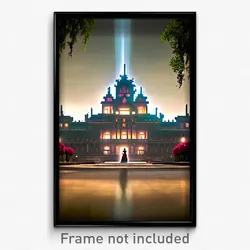 Pixel Art Poster - Beloved Palace (8 Bit Psychedelic Trippy Video Game Print)