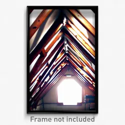 Pixel Art Poster - Warped Attic (8 Bit Psychedelic Trippy Video Game Print)