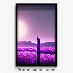 Pixel Art Poster - Violet Desolation (8 Bit Psychedelic Trippy Video Game Print)