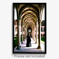 Pixel Art Poster - Lovely Cloister (8 Bit Psychedelic Trippy Video Game Print)
