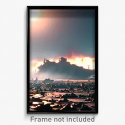 Pixel Art Poster - Cold Earthquake (8 Bit Psychedelic Trippy Video Game Print)