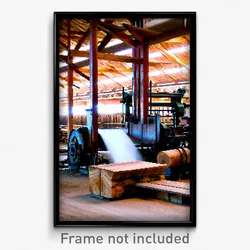 Pixel Art Poster - Conventional Sawmill (8 Bit Psychedelic Video Game Print)