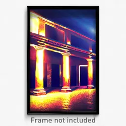 Pixel Art Poster - Unknown Hermitage (8 Bit Psychedelic Trippy Video Game Print)