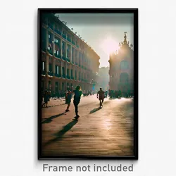 Pixel Art Poster - Shifty Barcelona (8 Bit Psychedelic Trippy Video Game Print)
