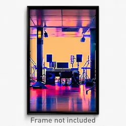 Pixel Art Poster - Notable Music Studio (8 Bit Psychedelic Video Game Print)