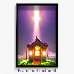 Pixel Art Poster - Tiny Hermitage (8 Bit Psychedelic Trippy Video Game Print)