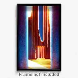 Pixel Art Poster - Wooden Slit (8 Bit Psychedelic Trippy Weird Video Game Print)
