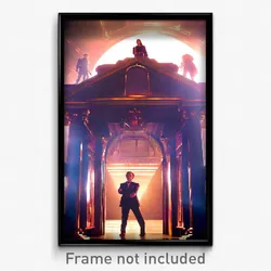 Pixel Art Poster - Tremendous Treasury (8 Bit Psychedelic Video Game Print)