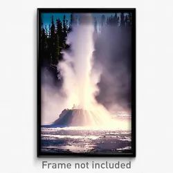 Pixel Art Poster - Pleasant Geyser (8 Bit Psychedelic Trippy Video Game Print)