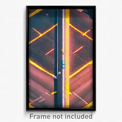 Pixel Art Poster - Mellow Crossroad (8 Bit Psychedelic Trippy Video Game Print)