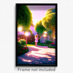 Pixel Art Poster - Stimulating Yard (8 Bit Psychedelic Trippy Video Game Print)