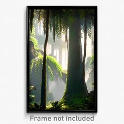 Pixel Art Poster - Hard To Find Rainforest (8 Bit Psychedelic Video Game Print)
