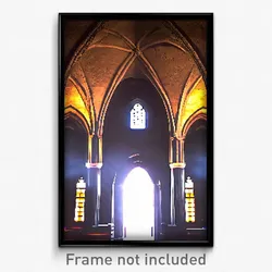 Pixel Art Poster - Original Abbey (8 Bit Psychedelic Trippy Video Game Print)